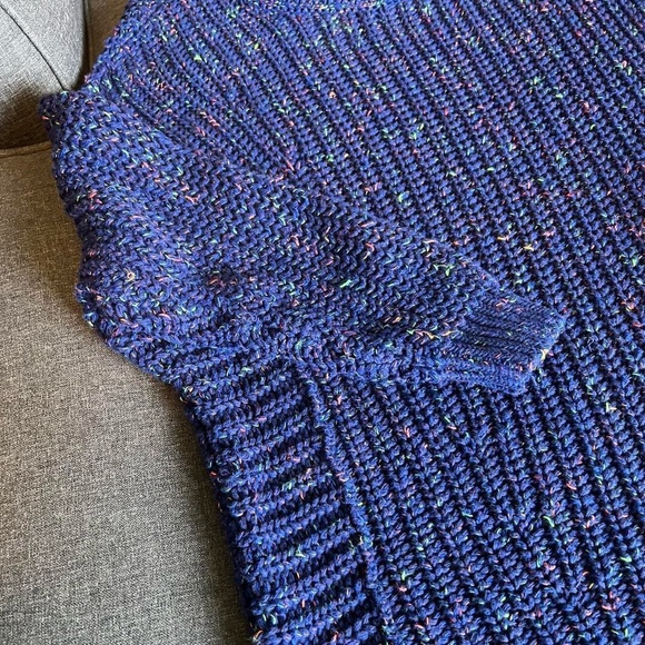 SOLD - Free People oversized Neon Lights Purple Sweater - Picture 6 of 6